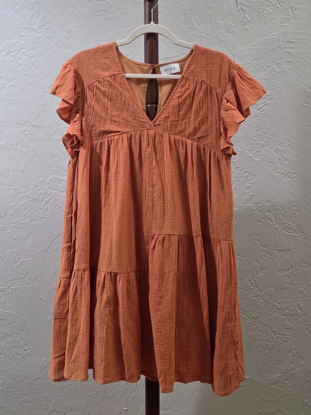 AURA Babydoll‎ Dress With Flutter Sleeves